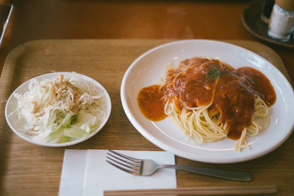 Cafe de くすの樹 住吉大社 純喫茶 ミートスパゲッティ