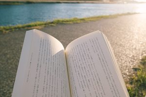 読書　乙川　河川敷